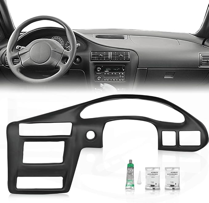 PIT66 Dash Bezel Cover W/adhesive, Compatible with Chevy Cavalier LS Sport 2002-2005/ Cavalier Z24 2000-2002/ Cavalier Base LS 2000-2005 Dashboard Panel