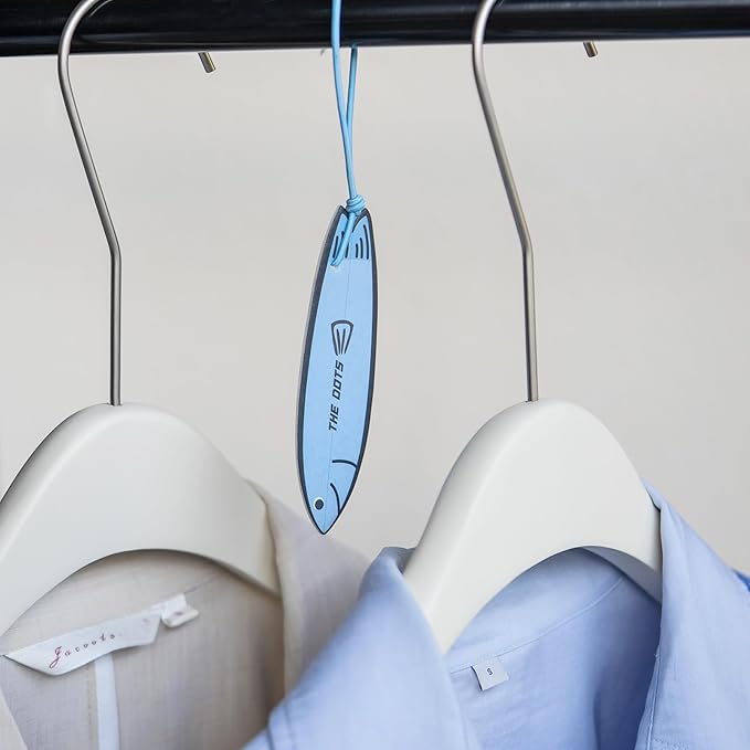 THEDOTS 15 Pack Frosted Ebony Surfboard Hanging Car Air Fresheners, Detachable Message Cards with Surfing Art, Long-lasting Scent for Car & Home