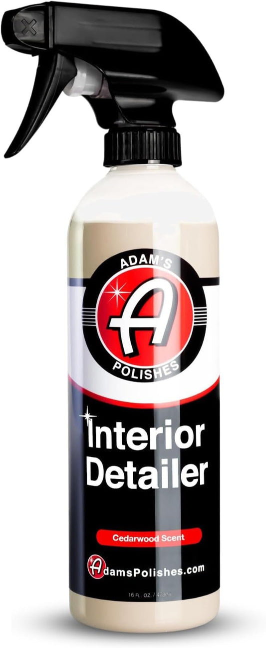 Adam's Polishes Interior Detailer 16 fl. oz (Cedarwood) - Total Car Interior Cleaner, Protectant & Dressing | All Purpose Cleaner & Leather Conditioner | Vinyl, Dashboard, Screen, Seat Cleaner & More