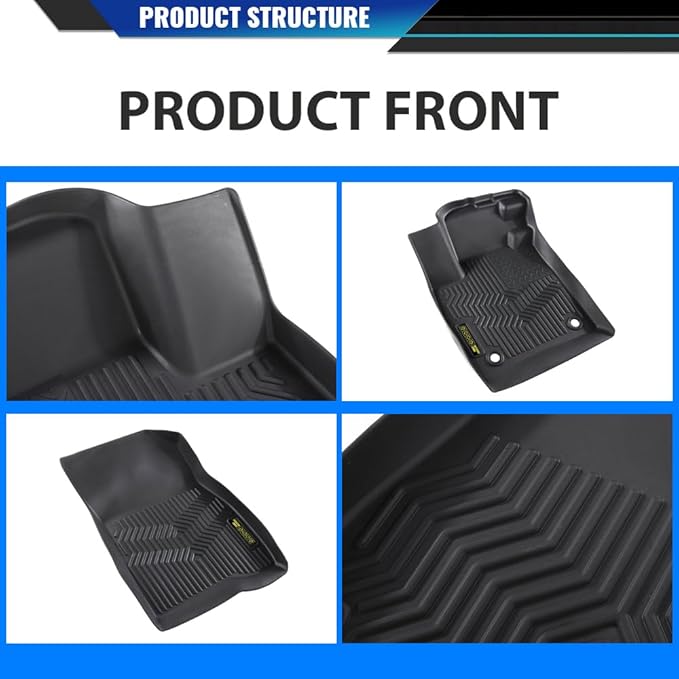 DOTCOM TPE Floor Mats Fit Honda Accord 2023 2024, All Weather Custom Fit Full Cover Protection 1st & 2nd Row Truck Mats Cargo Liner Accessories,alfombras para carro 3PCS