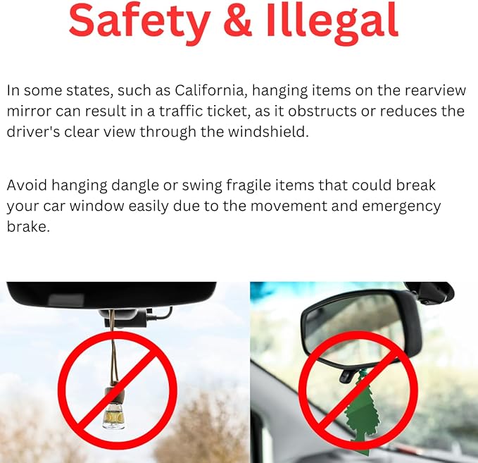 Air Freshener | Champagne Toast Scent for Women & Men | Long Lasting Fragrance | Car Vent Clip Diffuser (Clear)