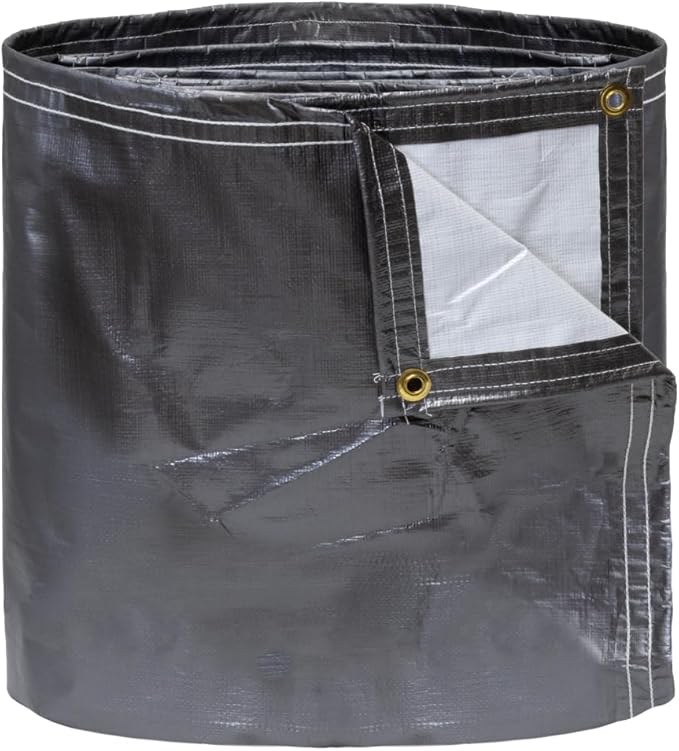 Tarps Heavy Duty Waterproof 10x22 FT, Extra Thick 12 Mil Large Tarps with Grommets and Reinforced Edges,UV Resistant,Tear&Fade Resistant, Silver/White Multipurpose Cover for Home Boats Cars Camping