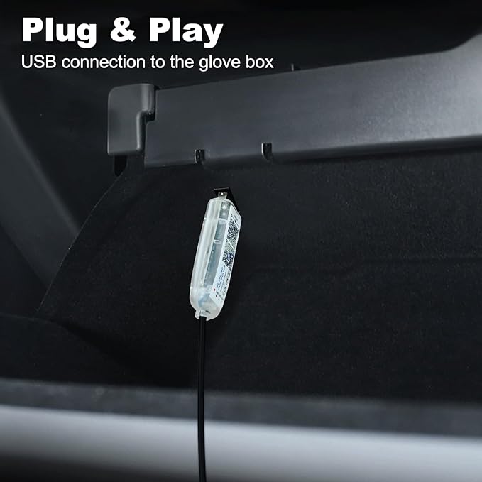 Acrylic Interior Car LED Strip Light with USB/Type C, RGB 6 in 1 with 175 Inch 593 LEDs Strip, Dynamic Chasing Music Sync Neon Ambient Lighting Kits