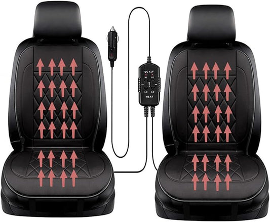 Warm and Cosy Car seat Cushion Easy to Install and Detachable Essential for Long Distance Driving in Winter,Two-Seater