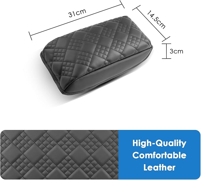 2025 2026 Kicks Center Console Cover for Nissan Kicks (S/SV/SR), Cushion &Comfy Leather Kicks Armrest Cover 2026 2025 Kicks Accessories (Padded)