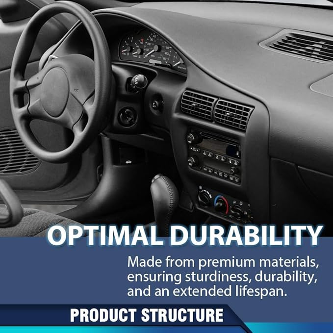 PIT66 Dash Bezel Cover W/adhesive, Compatible with Chevy Cavalier LS Sport 2002-2005/ Cavalier Z24 2000-2002/ Cavalier Base LS 2000-2005 Dashboard Panel