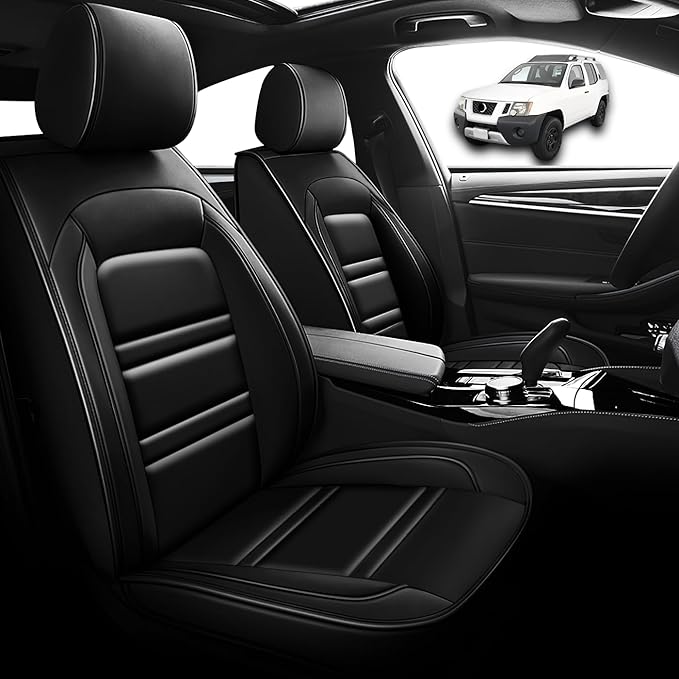 Seat Cover for Nissan Car Xterra 2000-2015 | Car Seat Covers Front Seats, Waterproof Seat Protectors, Automotive Front Seat Covers (Front Seat, Black)