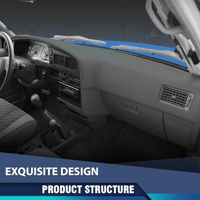 PIT66 Dash Cover Dashboard Bezel Compatible with Toyota 4Runner Pickup 1989 1990 1991 1992 1993 1994 1995 Gray Instrument Panel Replacement