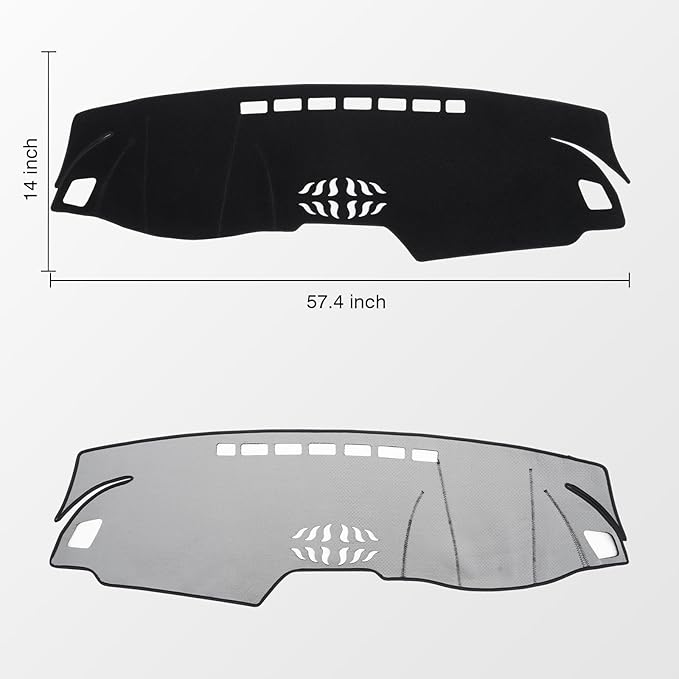 KUST Car Dash Cover for Honda Accord/Accord Sport 2018 2019 2020 2021 2022 (Without HUD) Dashboard Cover Polyester Non-Slip Center Console Dash Cover Interior Accessories for Accord No Glare Black