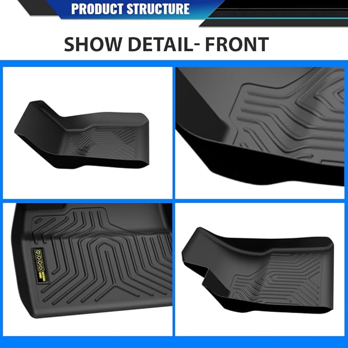 DOTCOM TPE Floor Mats Fit Tesla Model 3 2017-2023 Sept Old Style, Not Fit New Model 2023 Oct-2024, All Weather Protection 1st & 2nd Row Truck Mats Cargo Liner Accessories,alfombras para carro 3PCS