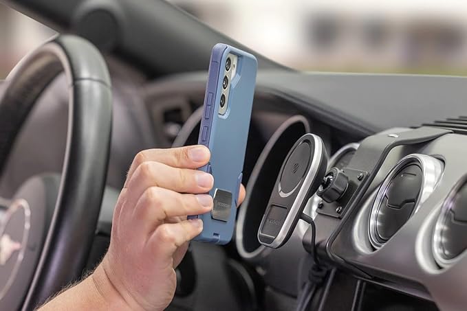 Scosche MPQ5AMPSPC Pro Charge5 15W MagSafe Car Mount Charger, Magnetic Wireless Charging Cell Phone Holder With AMPS Mounting Plate for Scosche/ProClip Vehicle Specific Mount Bases (Base not Included)