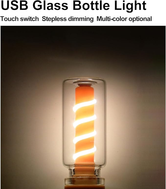 Touch Control Retro USB Night Light, Touch Adjustment Lights,Plug in USB Auto Night Light, Mini LED Bulb for Car, Camping, Gift, Party, Holiday Decoration, Bedroom, Desktop (Green, 903)