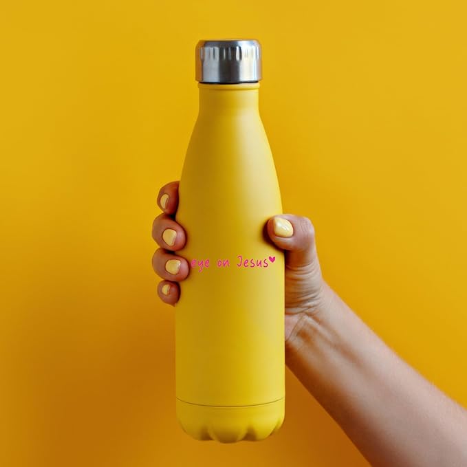 Rearview -Mirror -Decal Water Bottle -Stickers Affirmation Reminder Sticker Laptop Bumper Tumbler Vinyl Sticker Car Mirror Decal Funny Car Decor -Gift (Pink, Eye on Jesus)