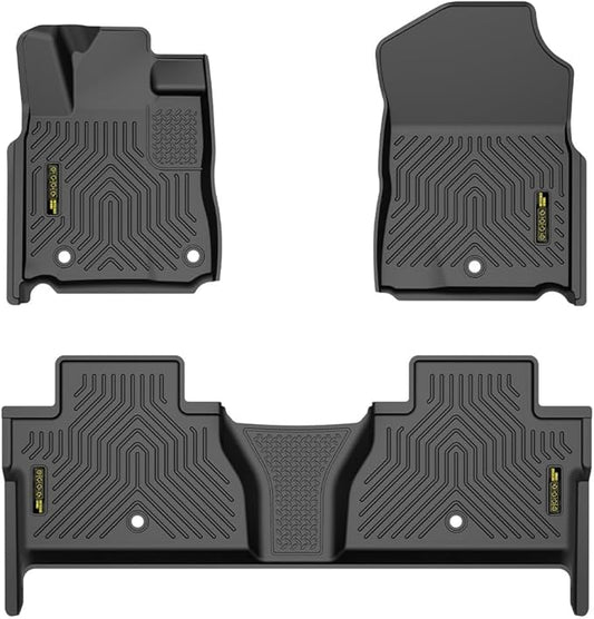 DOTCOM TPE Floor Mats Fit Toyota Tundra 2014-2021 (Only for CrewMax Cab), All Weather Custom Fit Full Cover Protection 1st & 2nd Row Truck Mats Cargo Liner Accessories,alfombras para carro 3PCS