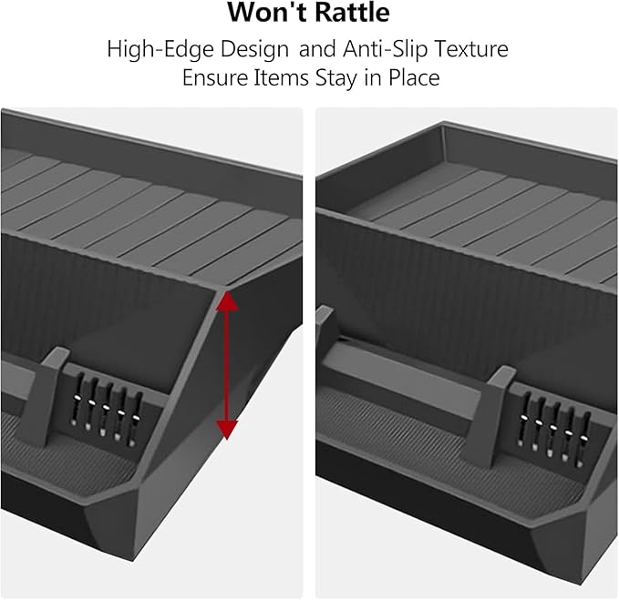 Tesla Cybertruck Hidden Screen Dash Storage Tray Cybertruck Center Console Organizer Dashboard Behind Screen Storage Box Phone Holder Safer Driving Avoid Distractions Cybertruck Accessories 2025 2024