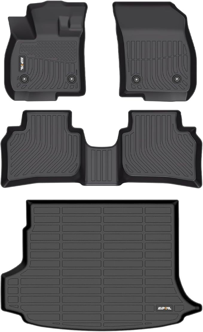 AIPOIL® Floor Mats & Cargo Liner Set for 2021-2024 2025 2026 Buick Envision All Weather Protection TPE Anti-Slip Automotive Full Set Custom Car Mats Accessories - Black