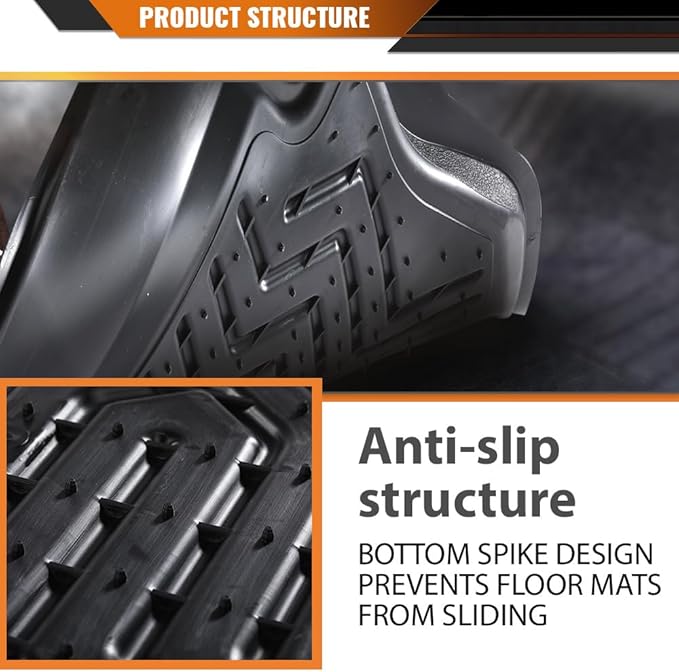 ANDPLAY TPE Floor Mats Liners Compatible with Jeep Wrangler JL Unlimited 4 Door Only 2018 2019 2020 2021 2022 2023 2024 (Not Fit JK or 4XE) All Weather Protection Floor Liners alfombras para carro
