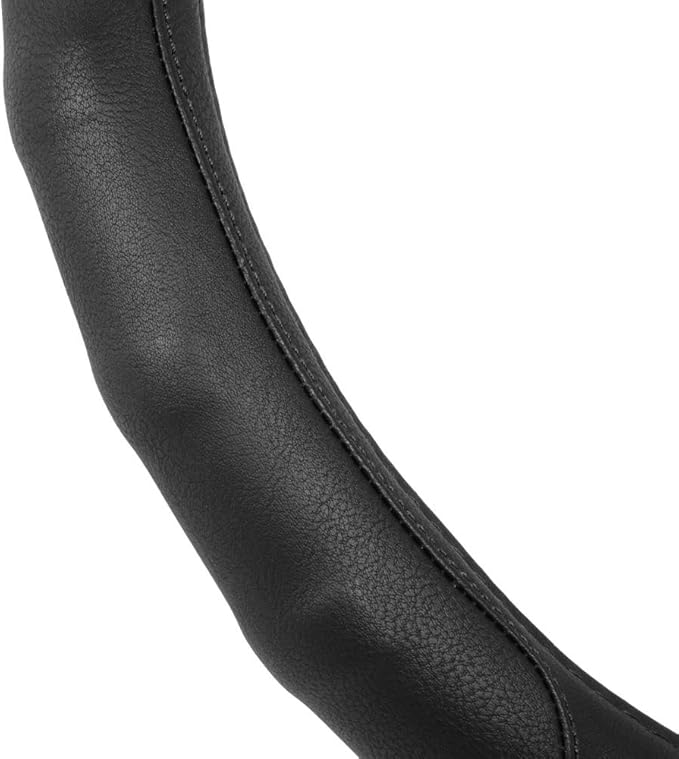 Motor Trend Ergonomic Grip Steering Wheel Cover/Protector for Small Size Steering Wheels in Cars, SUVs, Boats (13.5-14.5") (Grip Drive Pro Comfort Grip (Black/Black Stitching))
