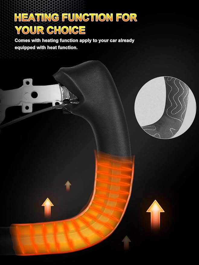 ZIMABLUE Yoke Steering Wheel For Tesla Model 3 Highland Accessories 2024 2025, Black Nappa Leather Without Front Trim for Tesla Model 3 Highland 2024-2025 With Heating Function