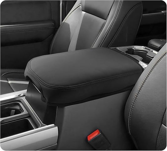 2025 2026 F 250 F 350 F 450 Super Duty Center Console Cover Compatible with 2023 2024 2025 2026 Ford F250 F350 F450 Super Duty Accessories F-250 F-350 F-450 Armrest Arm Rest Console Cover (Thin Black)