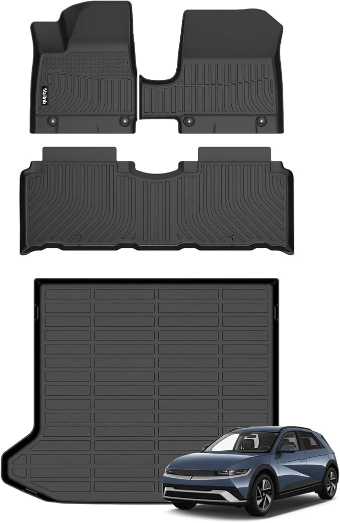 Wailtnb- for Hyundai Ioniq 5 2025-2026 Unmovable Center Console (Fixed Model) Floor Mat Cargo Liner All Weather Floor Liner Car Mat for Ioniq5 Custom Fit Automotive Full Set Accessories