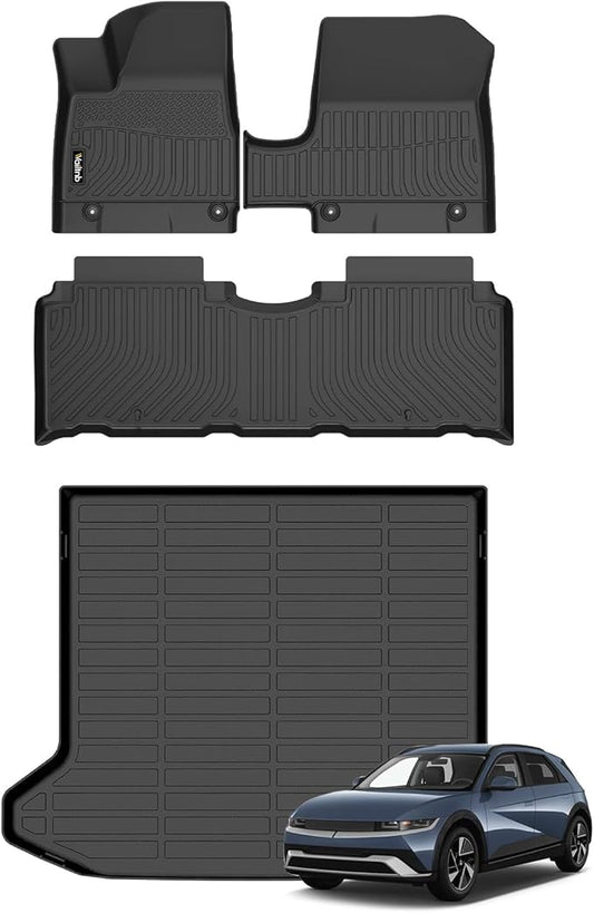 Wailtnb- for Hyundai Ioniq 5 2025-2026 Unmovable Center Console (Fixed Model) Floor Mat Cargo Liner All Weather Floor Liner Car Mat for Ioniq5 Custom Fit Automotive Full Set Accessories