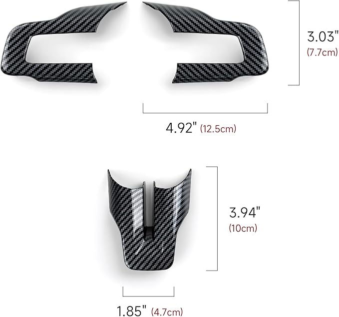 Youtaiche ABS Carbon Fiber Cover Trim Decoration for Ford Mustang 2015 2016 2017 2018 2019 2020 2021 2022 2023 Shelby GT350 2015-2020 GT500 2020-2022 Car Interior Accessories Sticker