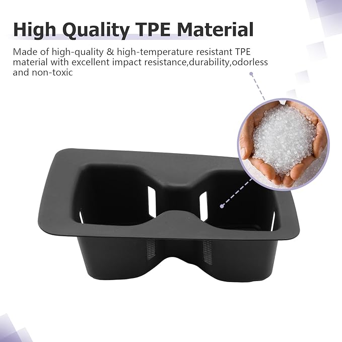 LUWU 2025 VW ID4 Center Console Cup Holder Compatible with 2023 2024 2025 VW ID.4 Limited/Pro/S Limited/AWD Pro/Pro S/AWD Pro S/AWD Pro S Plus Accessories Center Console TPE Material Cup Holder Insert