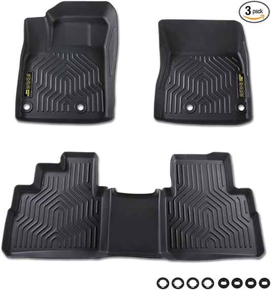 ANDPLAY TPE Floor Mats Liners Compatible with Nissan Rogue 2021 2022 2023 2024 (No Sport Models) All Weather Protection Black Floor Liners alfombras para carro
