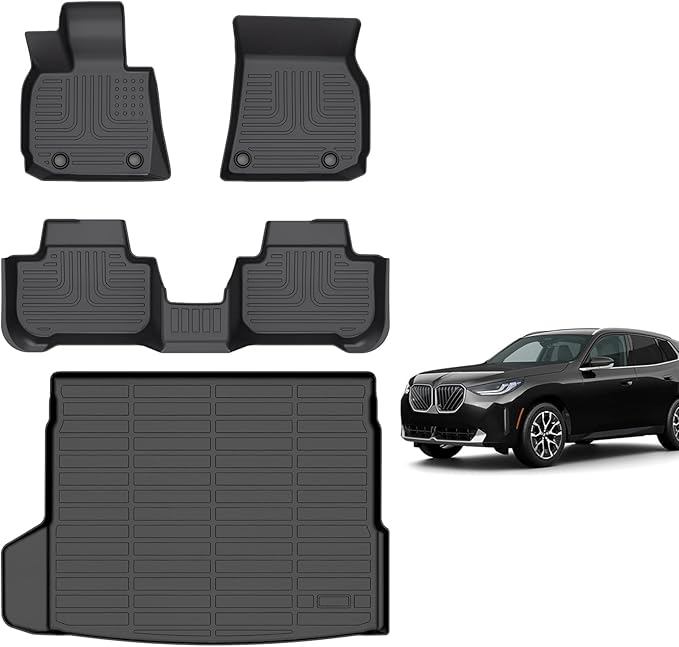 for BMW X3 Floor Mats 2025(M50/30 xDrive), TPE All Weather Car Floor Mats Cargo Liner Custom Full Set for BMW X3 Accessories 2025