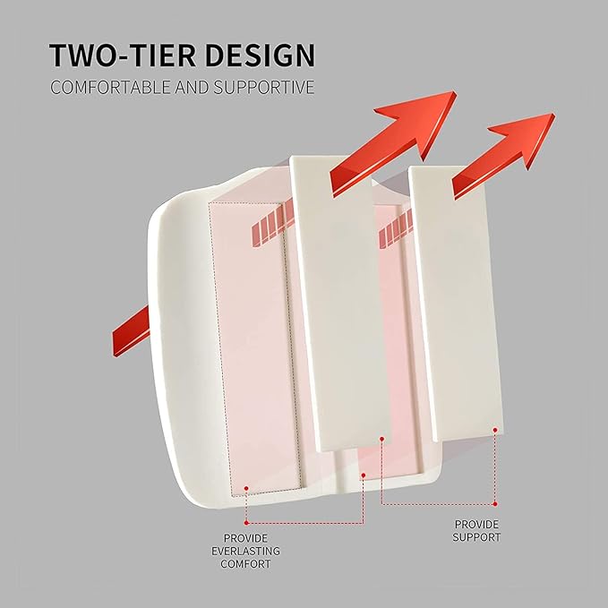 Leather Car Memory Foam Heightening Seat Cushion for Short People Driving,Hip(Coccyx/Tailbone) and Lower Back Pain Relief Butt Pillows,for Truck,SUV,Office Chair,Wheelchair,etc. (Blue