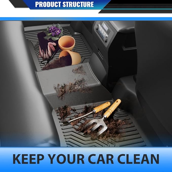 DOTCOM TPE Floor Mats Compatible with Honda CR-V 2017-2022/CR-V Hybrid 2017-2022 Floor Liners, All Weather Protection 1st & 2nd Row Truck Mats Cargo Liner Accessories,alfombras para carro 3PCS