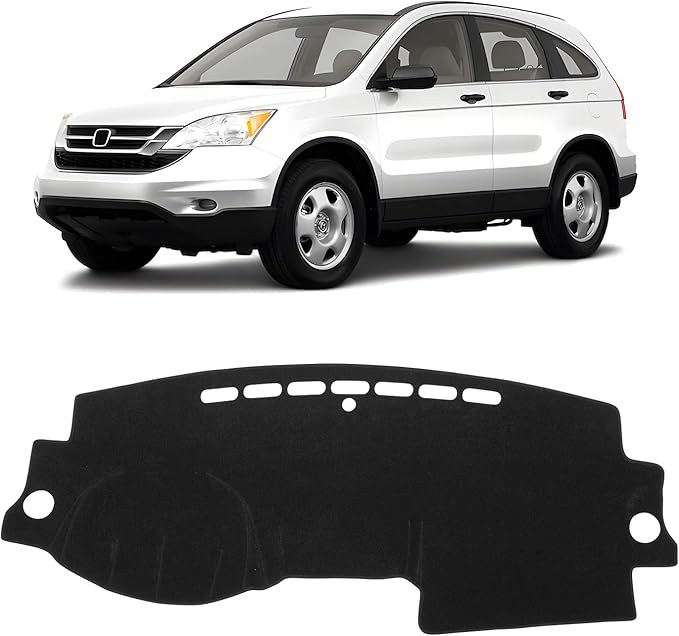 KUST Car Dash Cover for Honda CR-V CRV 2007 2008 2009 2010 2011 Non-Slip Dashboard Cover Interior Accessories for CRV Custom Fit Dash Mat Sunshade Windshield No Glare Black