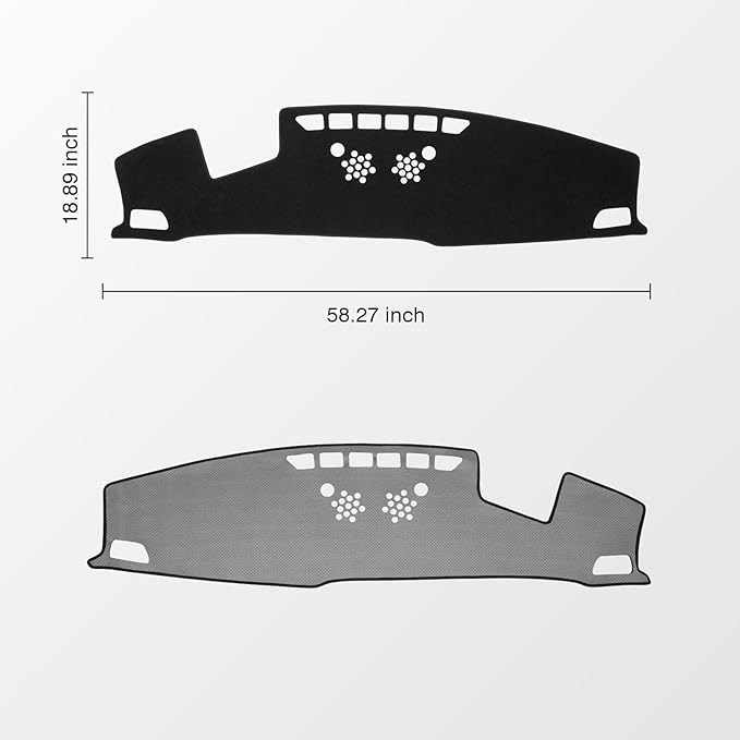 KUST Car Dash Cover for Hyundai Palisade 2020-2024 2025 (SE SEL) (with HUD) Non-Slip Dashboard Cover Polyester Center Console Dash Cover Interior Accessories for Palisade Custom Fit Dash Mat Black