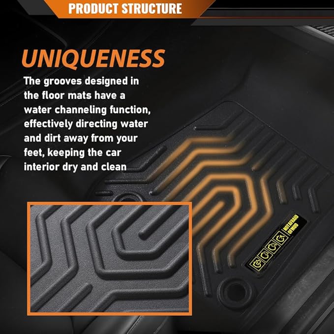 ANDPLAY TPE Floor Mats Liners Compatible with Jeep Wrangler JL Unlimited 4 Door Only 2018 2019 2020 2021 2022 2023 2024 (Not Fit JK or 4XE) All Weather Protection Floor Liners alfombras para carro