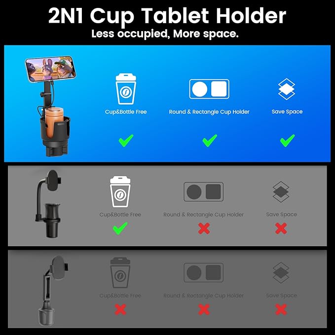 OHLPRO for iPhone 17 Pro Max MagSafe Car Charger Cup Holder Mount, 15W Fast Wireless Magnetic Charging Phone Holder for iPhone 16 15 14 13 Series, Adjustable Car Mount with Large Cup Base, Black