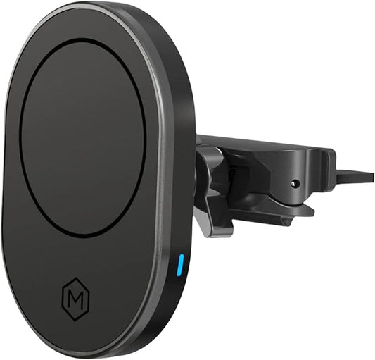 15W MagSafe Car Mount CD Slot Charger, Wireless Car Charger Phone Holder, Magnetic CD Mount Charger with N52 Magnet, Fast Charging, 360 Rotation, Compatible with iPhone 14/15/16/17/Galaxy