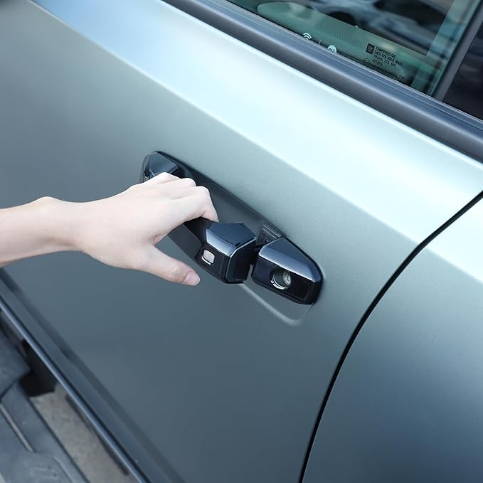 for Hummer EV Accessories Exterior Door Handle Covers Compatible with Hummer EV SUV Pickup 2022-2024 2025 ABS Car Door Handle Protectors Cap, Front Rear Outer fror 4 Door Version, 8PCS (Piano Black)