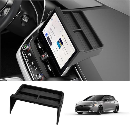 LUWU Dashboard Storage Tray Compatible with 2026 Toyota Corolla Cross & 2025 2026 Corolla 10.5-inch Behind Screen Organizer Center Console Display Box Dash Tray Accessories (Only for 10.5" Screen)