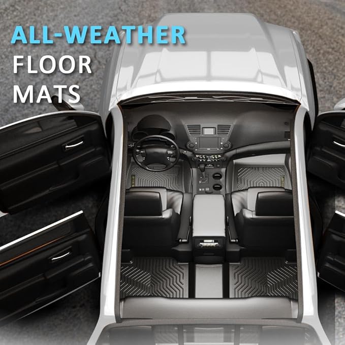 TPE Floor Mats Fit Ford Focus 2012-2018 1st and 2nd Row Truck Accessories Cargo Liners All Weather Protection 3PCS