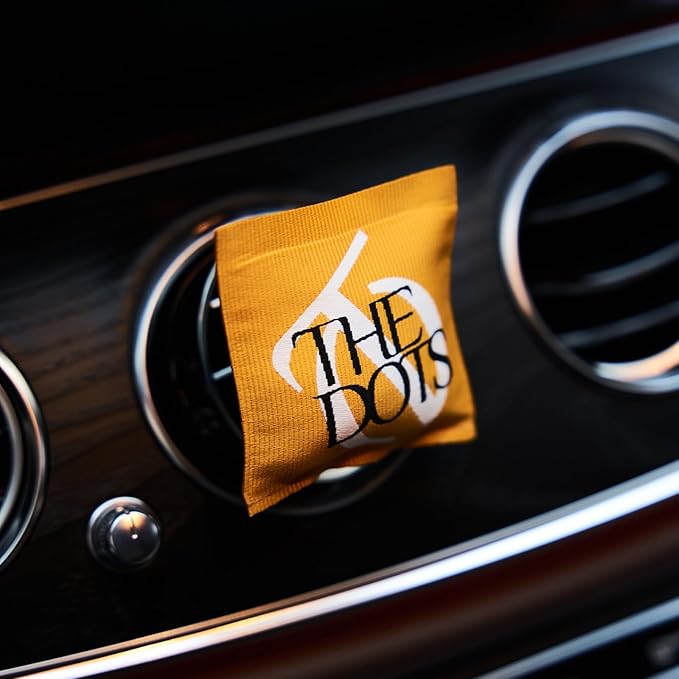 THEDOTS Sicilian Orange Car Vent Clip, Fabric Sachet Air Freshener, 30 Days Long-Lasting for Car Interior Decor, Non-Toxic (1 Pack)
