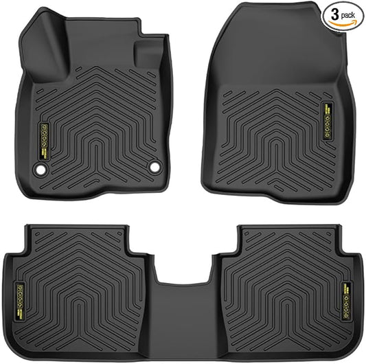 ANDPLAY TPE Floor Mats Liners 3 PCS Compatible with Honda CRV 2023 2024 2025(Include Hybird) All Weather Protection Black Floor Liners alfombras para carro