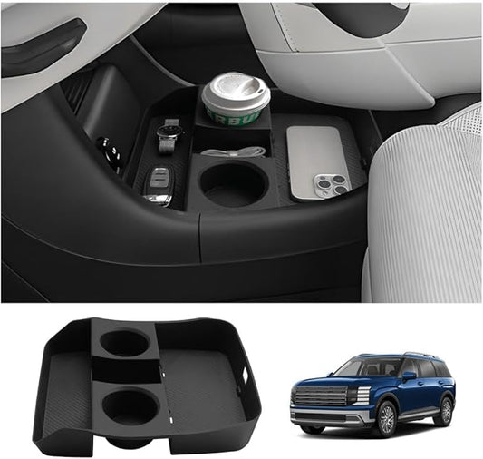 LUWU Low Center Console Organizer Compatible with 2026 Hyundai Palisade Accessories Palisade LX3 2026 Accessories Armrest Console Organizer Armrest Lower Storage Tray (Only for 7-Seat)