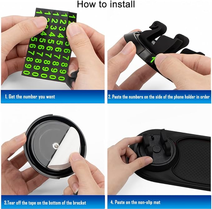 Tumecos Car Non-Slip Pad for Car Dashboard,Dashboard Mat for Car Dashboard Accessories,Dash Cell Phone Mount,Non-Slip Mat Can Hold Cell Phone, Keys, Sunglasses