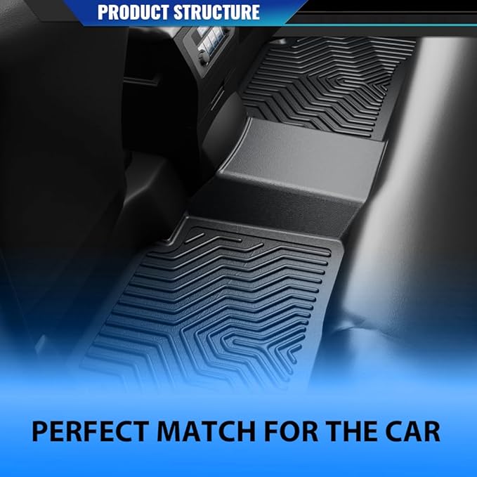 DOTCOM TPE Floor Mats Fit Tesla Model 3 2017-2023 Sept Old Style, Not Fit New Model 2023 Oct-2024, All Weather Protection 1st & 2nd Row Truck Mats Cargo Liner Accessories,alfombras para carro 3PCS