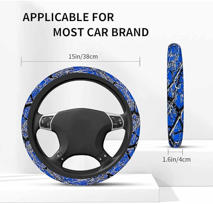 Tree and Sky Steering Wheel Cover Branches Facing The Blue Sky Steering Wheel Cover for Women Men Anti-Slip Breathable Steering Wheel Protector Car Accessories