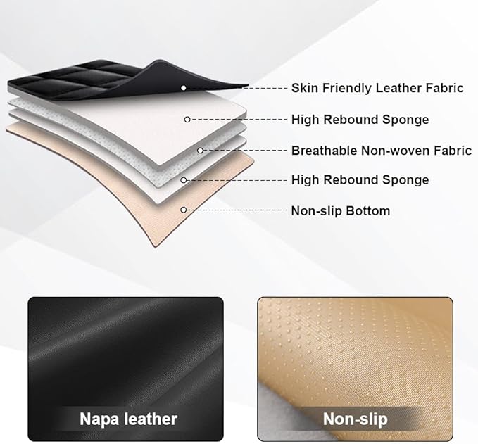 Seat Covers Fit for Toyota Corolla 2015-2026 Leather Car Seat Cover, Stylish Waterproof Breathable Easy to Install Airbag Compatibility, Auto Interior Accessories(5 Seat,Black)