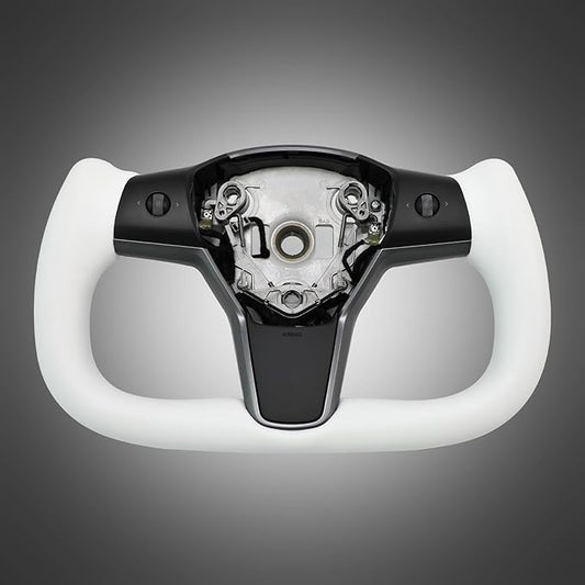 ZIMABLUE Yoke Steering Wheel for Model 3/Y-2017-2023 Steering Wheel with Heating Function Compatible with Tesla Model 3 Y