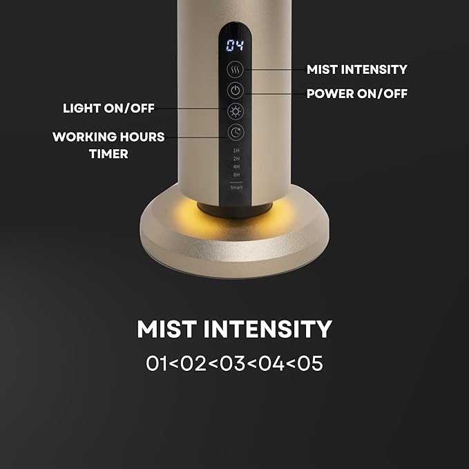 Scentia Max Diffuser for Home – Waterless Scent Diffuser with Wireless Control & Programmable Settings | Covers 1500 Sq Ft | Cold-Air Technology | Gold | Hotel Oils Included