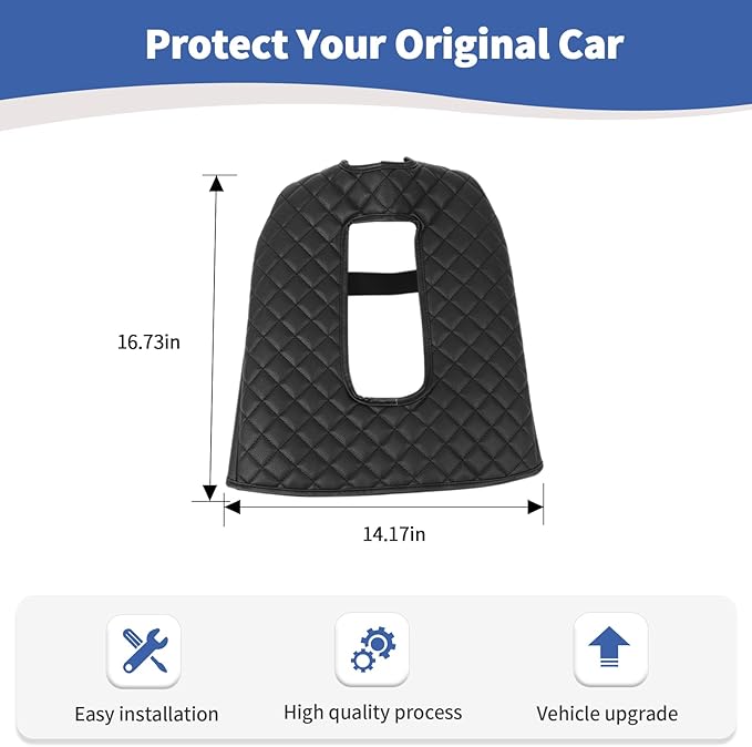 RT-TCZ for Silverado Center Console Cover Armrest Pad for Chevy Silverado Suburban Tahoe for GMC Yukon Sierra 2019 Up Black Interior Accessories